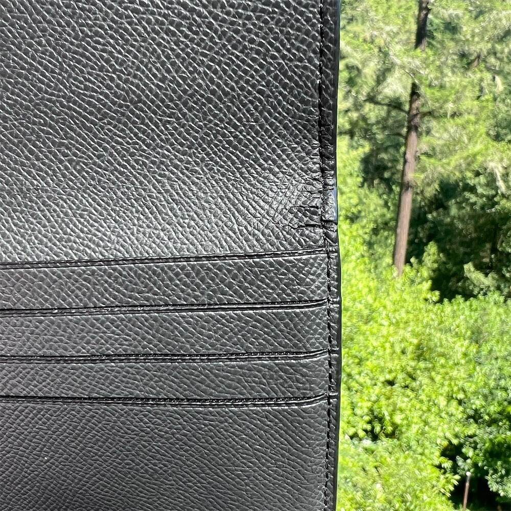 VINTAGE COACH Black Pebble Leather Trifold Wallet with Gold Hardware AUTHENTIC - Picture 7 of 10